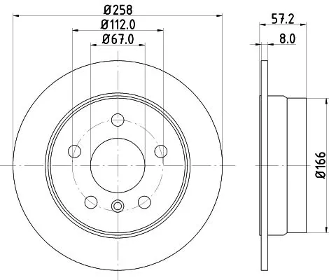 1x  MINTEX Brake Disc