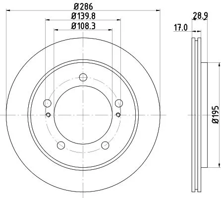 1x MINTEX MDC1847 Brake Disc