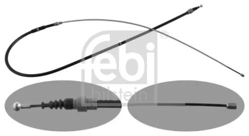 Febi Rear Left Or Right HandBrake Cable For Skoda Roomster