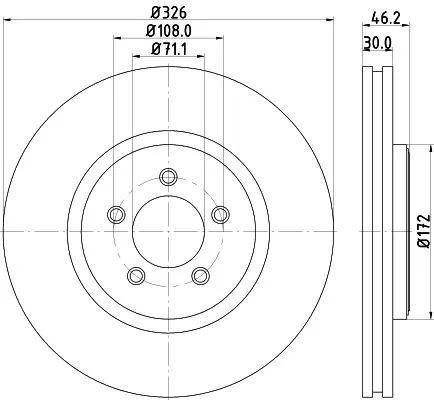 1x MINTEX MDC1879C Brake Disc