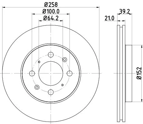 1x MINTEX MDC1897 Brake Disc