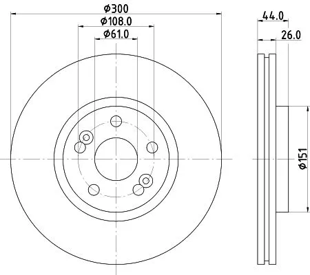 1x MINTEX MDC1898 Brake Disc
