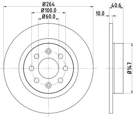 1x  MINTEX Brake Disc