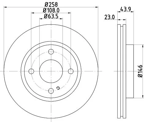 1x  MINTEX Brake Disc