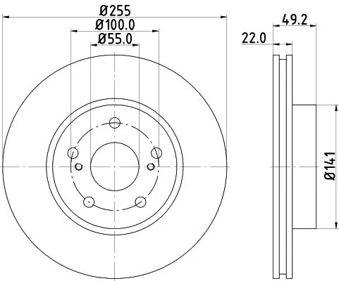 MINTEX MINTEX MDC1953 1x MINTEX MDC1953 Brake Disc 
