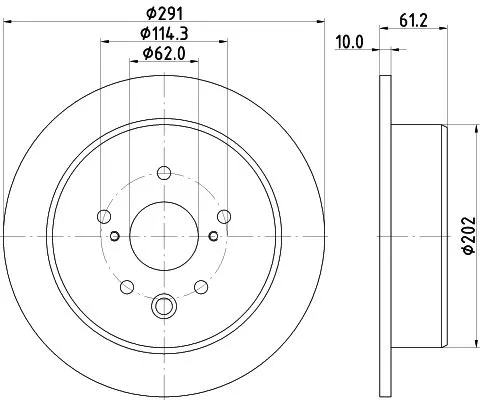 1x MINTEX MDC1956 Brake Disc