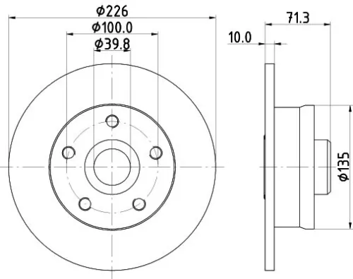 1x MINTEX MDC1996 Brake Disc
