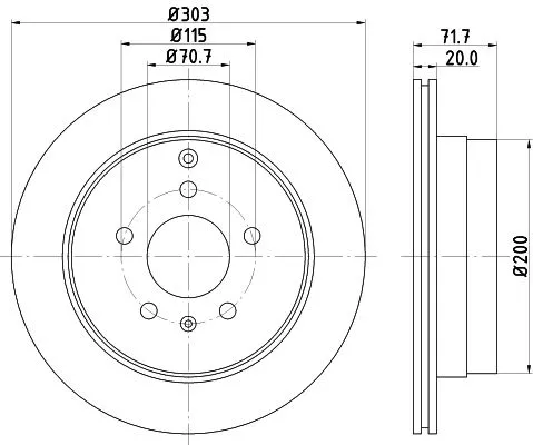 1x  MINTEX Brake Disc