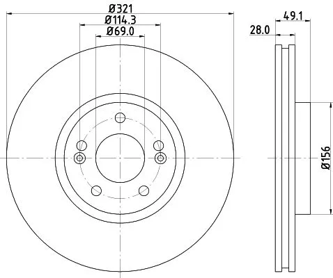 MINTEX MINTEX (MDC2023) 1x  MINTEX Brake Disc 