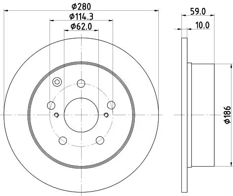 1x MINTEX MDC2029 Brake Disc
