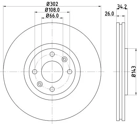 1x  MINTEX Brake Disc