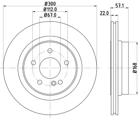 1x  MINTEX Brake Disc