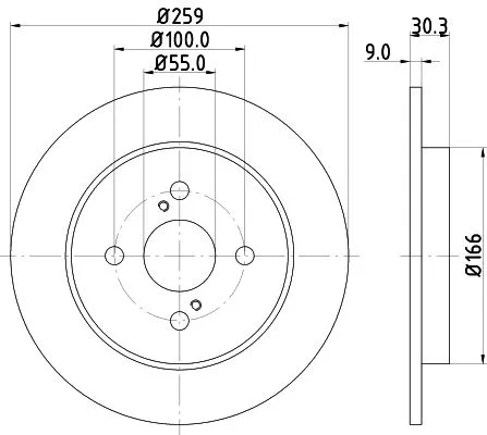 1x MINTEX MDC2060 Brake Disc