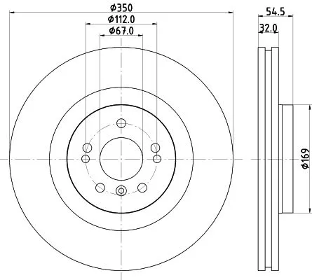 MINTEX MINTEX (MDC2067) 1x  MINTEX Brake Disc MDC2067 350 