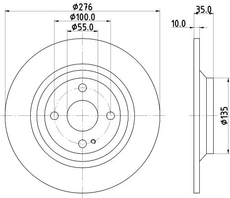 1x  MINTEX Brake Disc