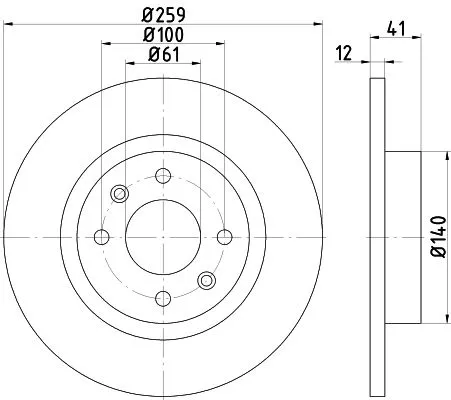 1x MINTEX MDC2087 Brake Disc