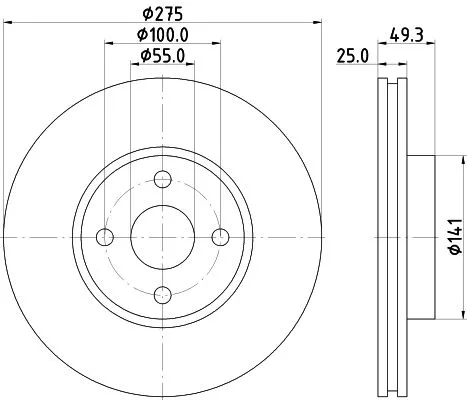 MINTEX MINTEX MDC2088 1x MINTEX MDC2088 Brake Disc 