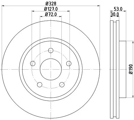 1x MINTEX MDC2102 Brake Disc