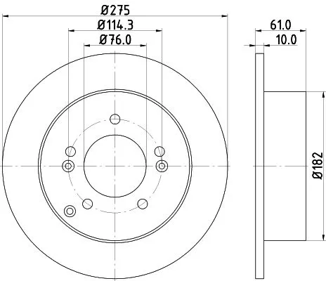 1x  MINTEX Brake Disc