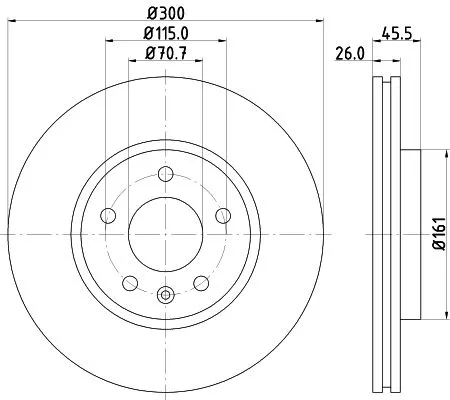1x  MINTEX Brake Disc