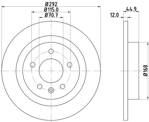 MINTEX MINTEX (MDC2134C) 1x  MINTEX Brake Disc 