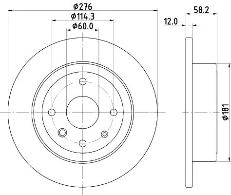 1x MINTEX MDC2135 Brake Disc