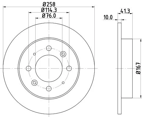 1x MINTEX MDC2139 Brake Disc
