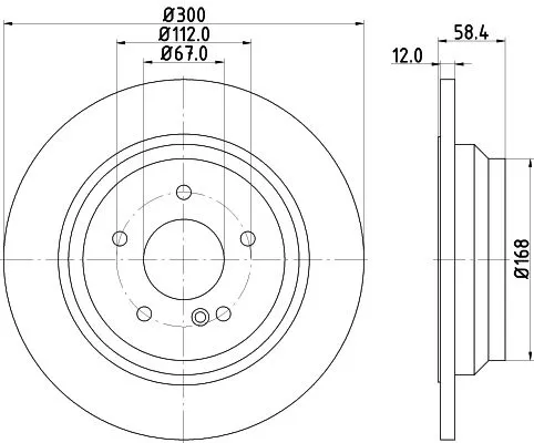 1x MINTEX MDC2153 Brake Disc