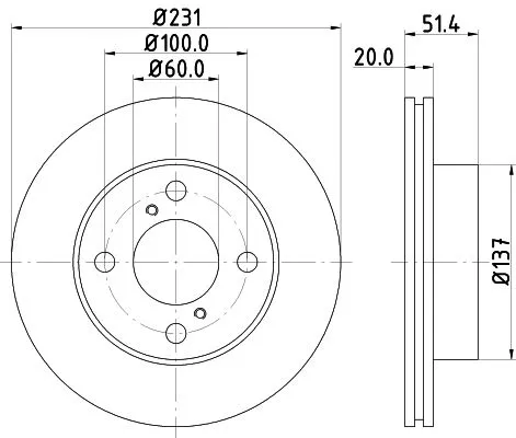 1x MINTEX MDC2167 Brake Disc