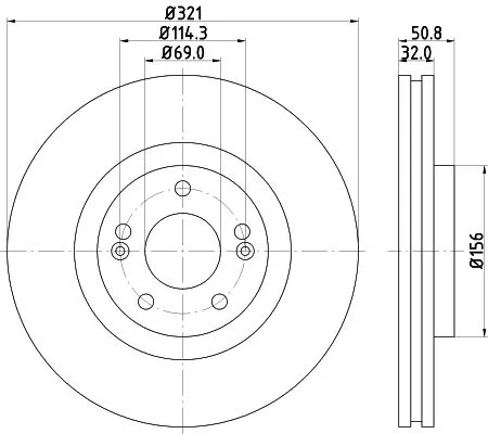 1x MINTEX MDC2175 Brake Disc