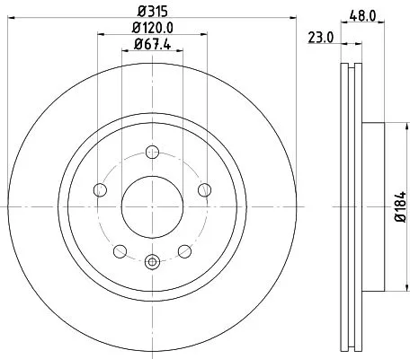 1x  MINTEX Brake Disc