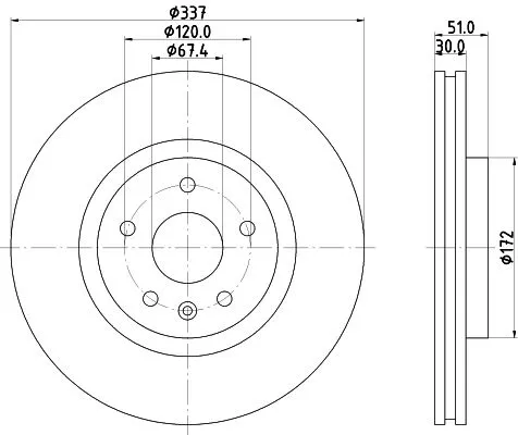 1x  MINTEX Brake Disc