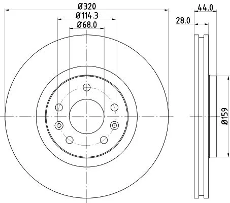 1x  MINTEX Brake Disc