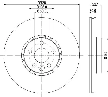 1x MINTEX MDC2198 Brake Disc