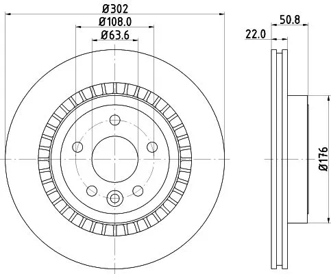 1x MINTEX MDC2199 Brake Disc