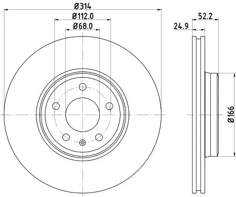1x  MINTEX Brake Disc