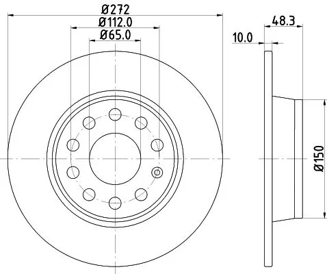 1x  MINTEX Brake Disc