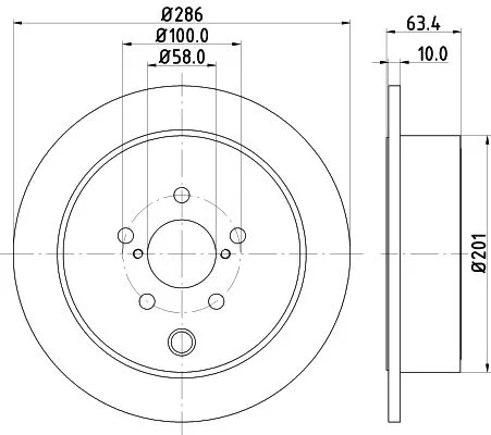 1x MINTEX MDC2209 Brake Disc