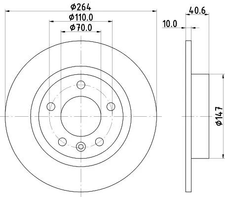 1x  MINTEX Brake Disc