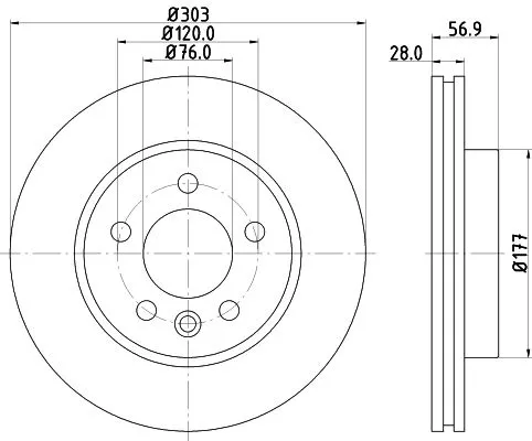 1x  MINTEX Brake Disc