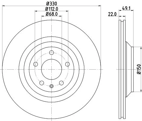 MINTEX MINTEX MDC2249 1x MINTEX MDC2249 Brake Disc 