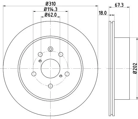 MINTEX MINTEX MDC2250 1x MINTEX MDC2250 Brake Disc 