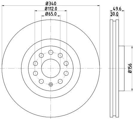 1x  MINTEX Brake Disc