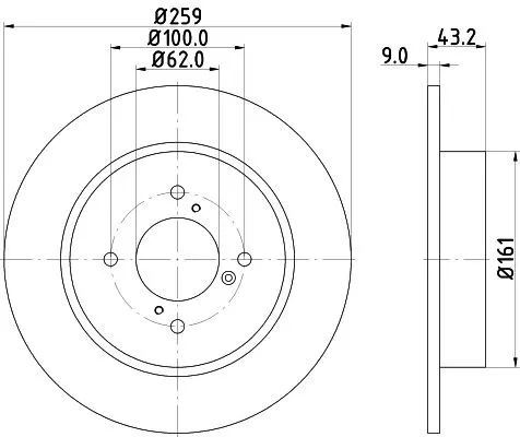 1x  MINTEX Brake Disc