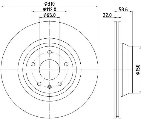 1x MINTEX MDC2290 Brake Disc