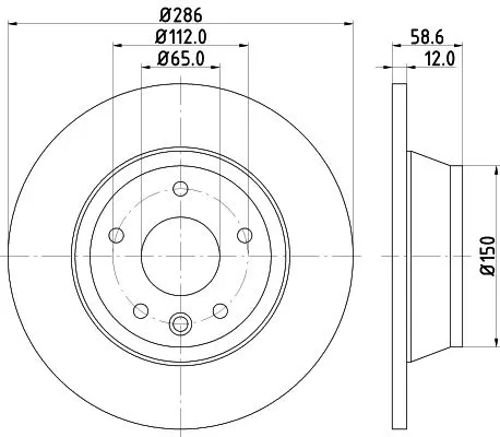 1x MINTEX MDC2292 Brake Disc