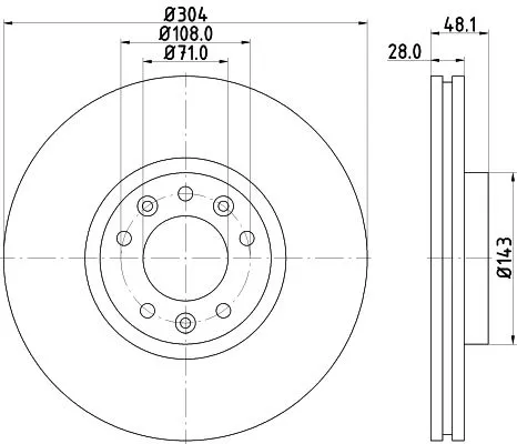 1x  MINTEX Brake Disc
