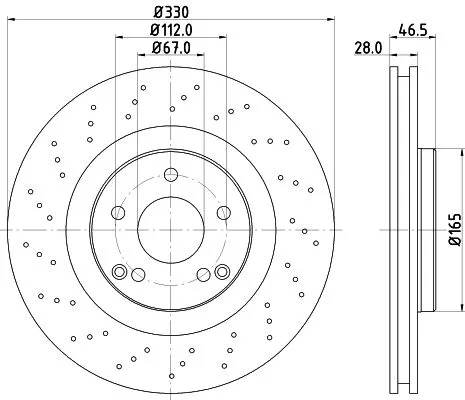 1x MINTEX MDC2301 Brake Disc