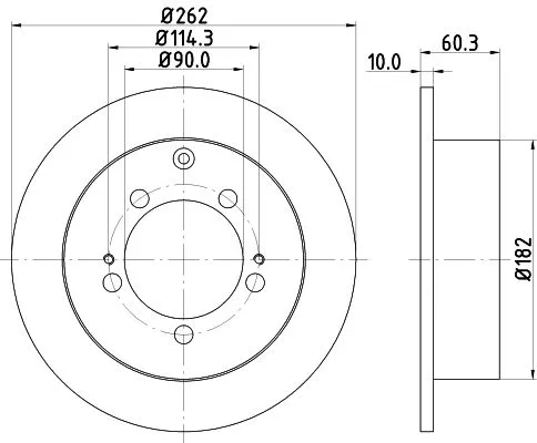 1x MINTEX MDC2307 Brake Disc