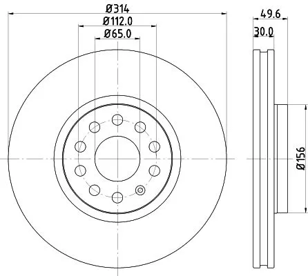 1x MINTEX MDC2317 Brake Disc